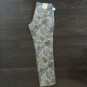 GAP NWT Men's Leaf Print Pants - Blue and Green